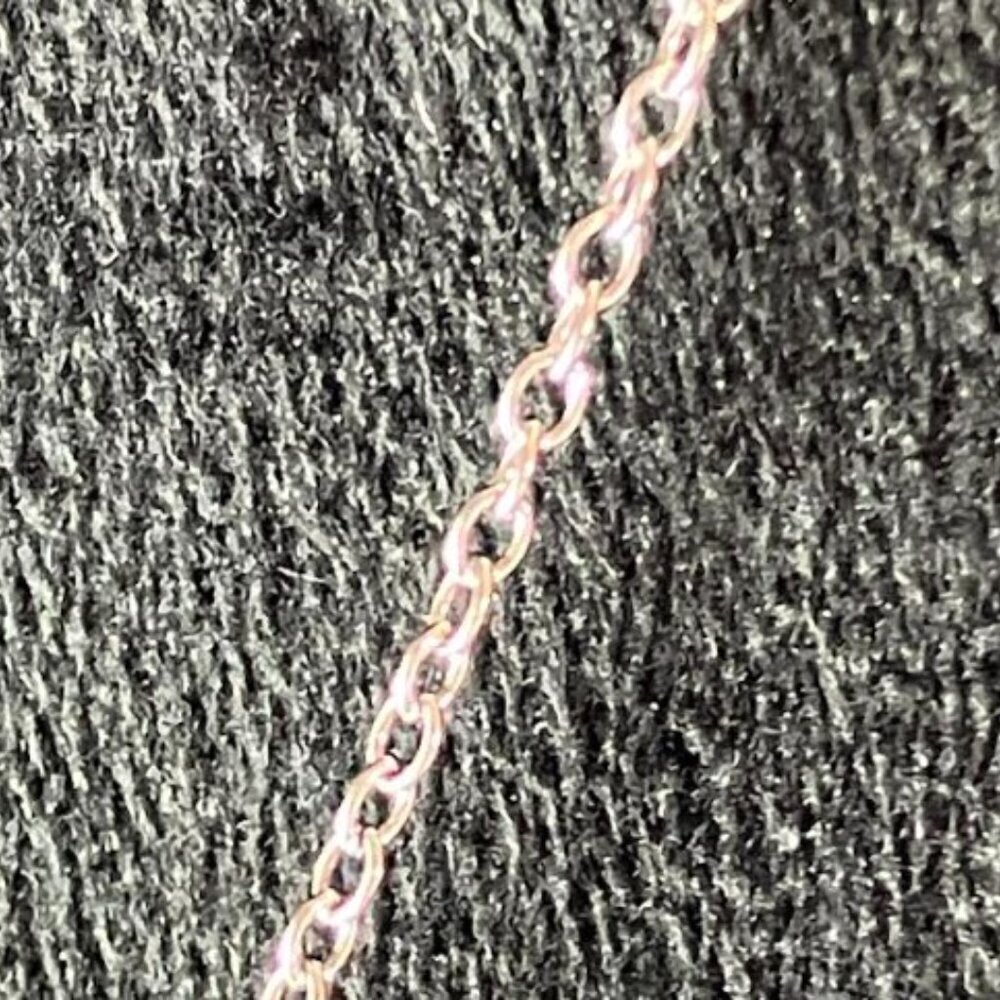 Handcrafted Sapphire Blue Cabochon Clear Cubic Zirconia Pearl Pendant Pin  20" - Picture 7 of 11